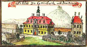 Schloss zu Gnichwitz mit dem Revier - Paac, widok oglny